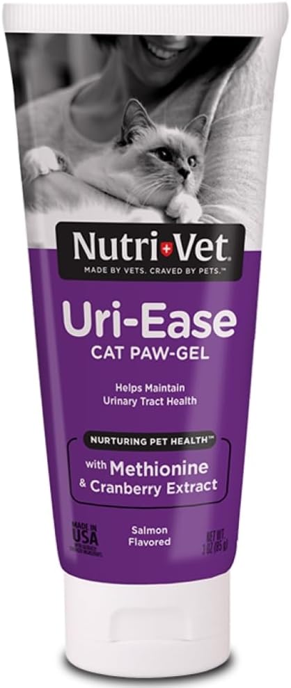 Nutri-Vet Uri-Ease Paw Gel for Cats |Helps Maintain Urinary Tract Health| Salmon Flavor | 3 ounces Nutri-Vet Uri-Ease Paw Gel for Cats |Helps Maintain Urinary Tract Health| Salmon Flavor | 3 ounces