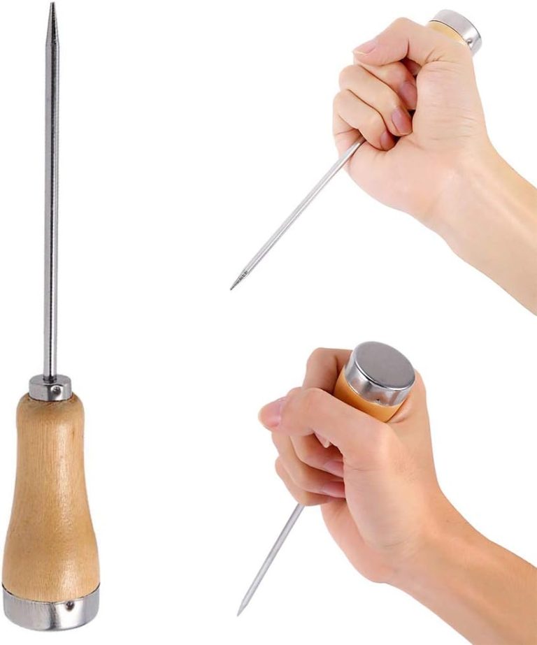 Stainless Steel Ice Pick, Wooden Ice Picks for Breaking Ice Stainless Steel Kitchen Ice Pick for Ice Breaking, Ice Breaking Tool Ice Picks for Kitchen Bar, Bartender Ice Pick Tool
