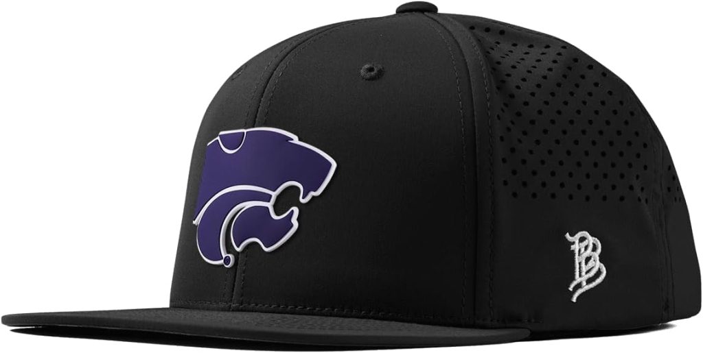 Branded Bills NCAA Kansas State Wildcats Team Logo PVC, Lightweight, Comfortable Baseball Cap
