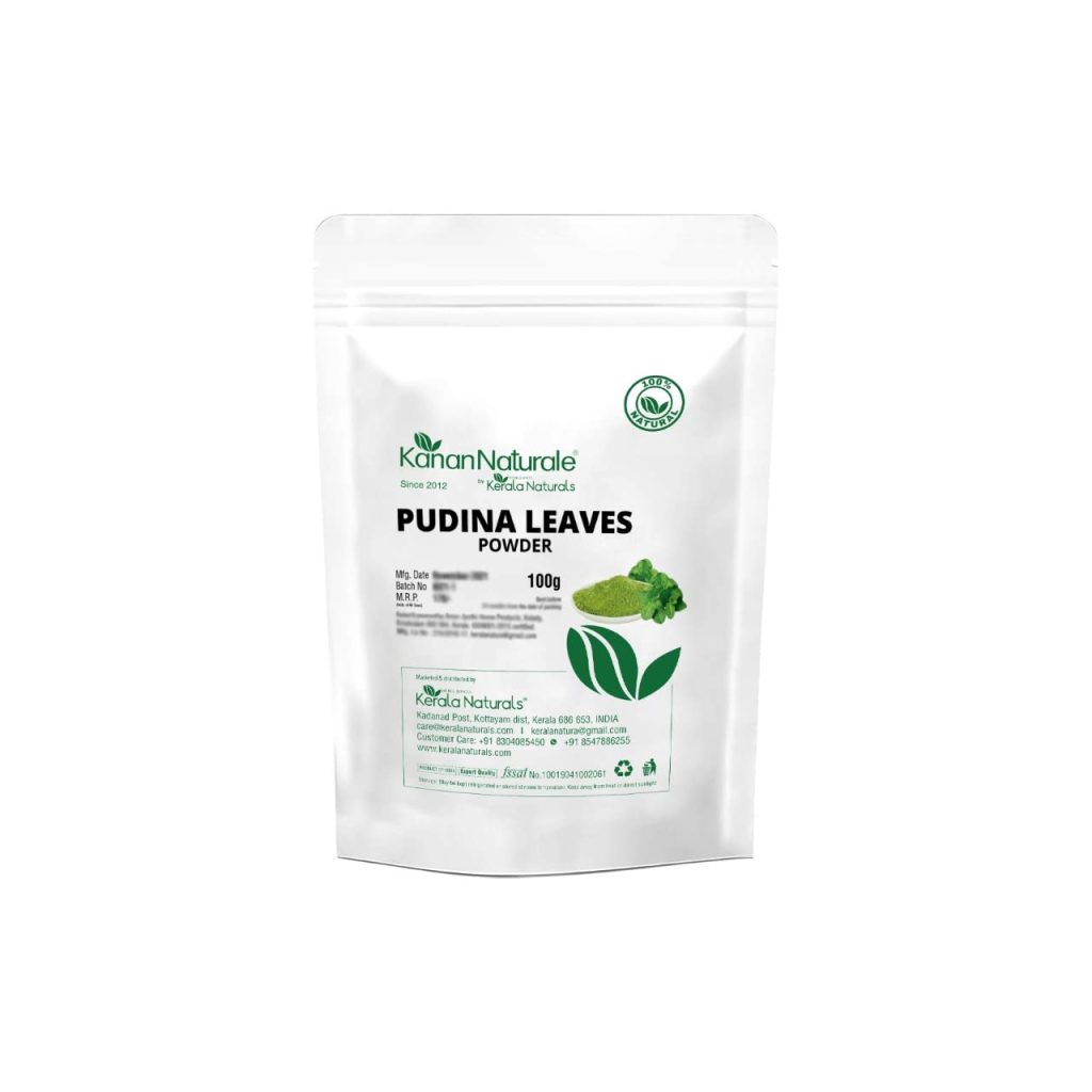 Pudina/Mint Leaves Powder (Mentha) 100gm – For Skin and Hair – Great Moisturiser, Cleanser, Toner and Astringent – Fight Hair Fall and Reduce Dandruff Pudina/Mint Leaves Powder (Mentha) 100gm – For Skin and Hair – Great Moisturiser, Cleanser, Toner and Astringent – Fight Hair Fall and Reduce Dandruff