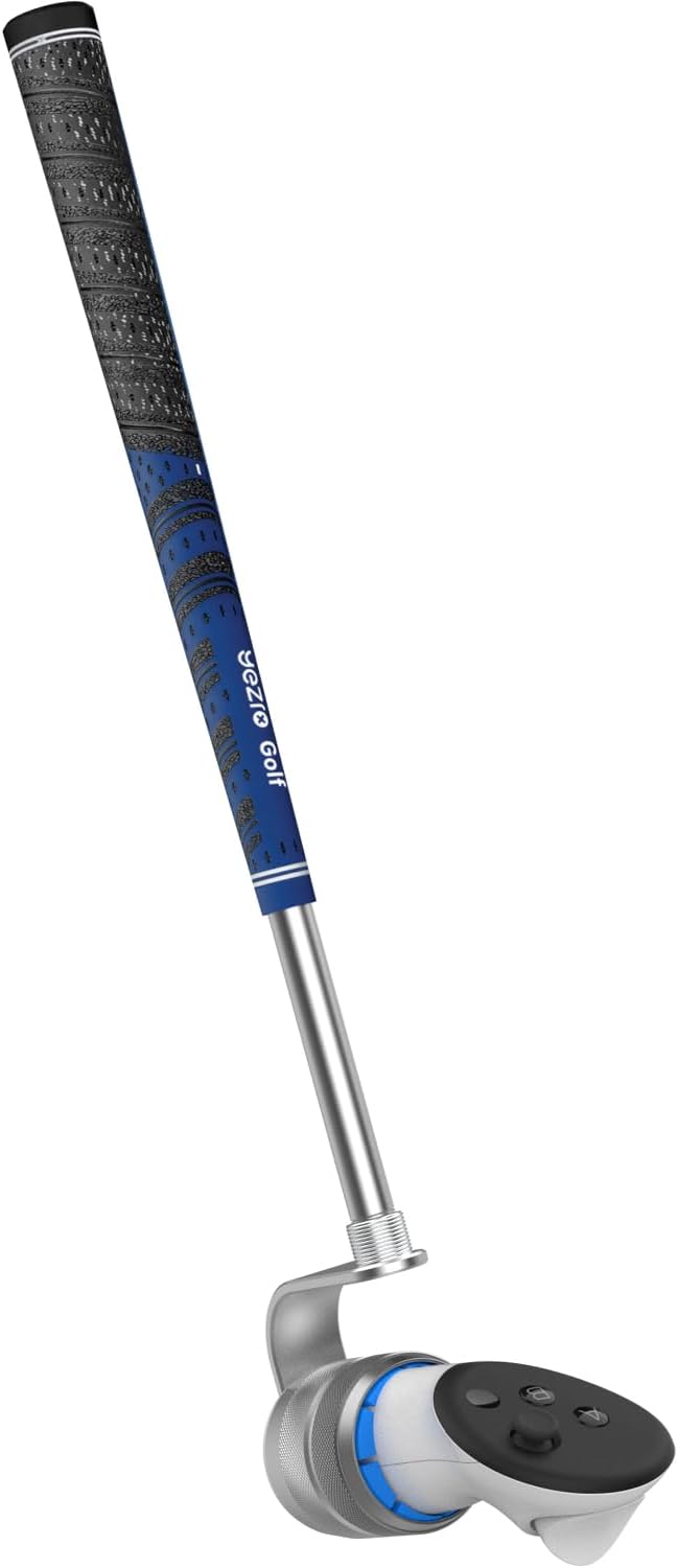 YEZRO Golf Club Attachment for Meta Quest 3/Quest 3S – Aluminum VR Golf Club Handle Accessories for Golf + with Real Grip, 90 Degree Design Keep Tracking | for Right (Non-Weight)