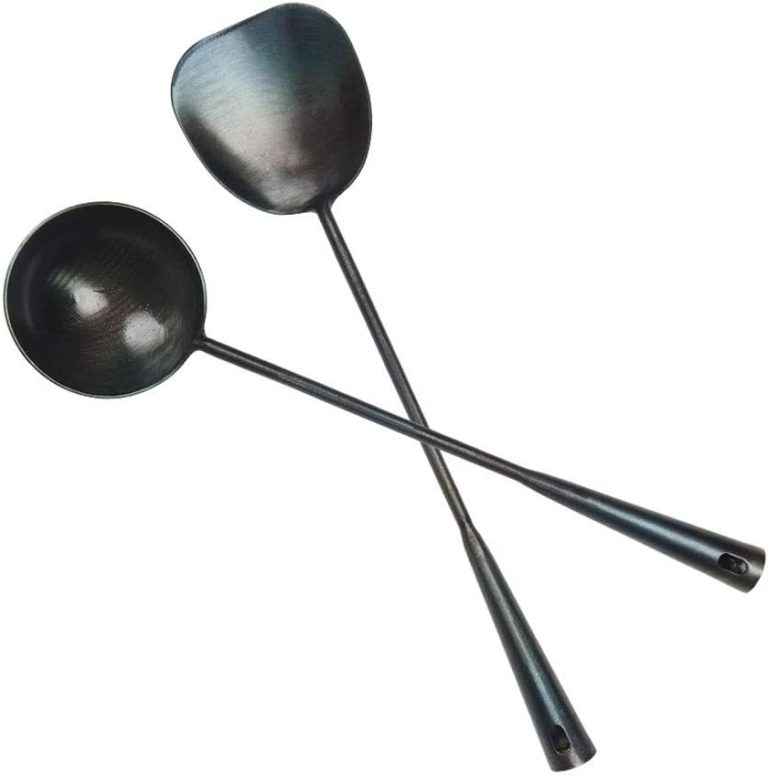 Spatula Kitchen Cooking Utensil Set, Manual Forged Wrought Iron Supplies Spatula Long Spoon Frying Spoon Kitchen Spatula Set Cooking spatula