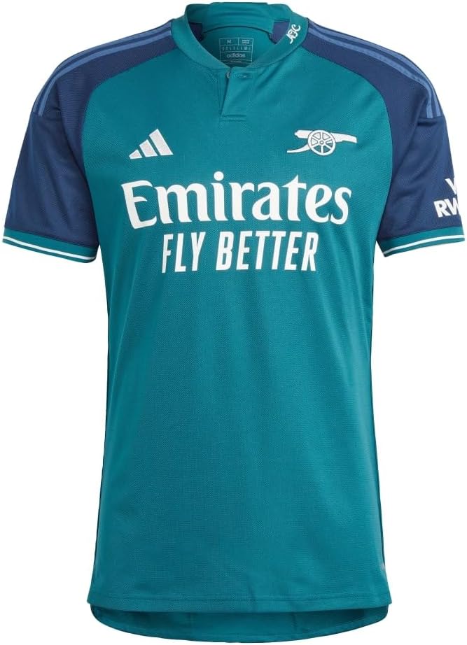 adidas Men’s Soccer Arsenal 23/24 Third Jersey – A Fan Jersey with a Vintage Arsenal Look, Made with Recycled Materials adidas Men’s Soccer Arsenal 23/24 Third Jersey – A Fan Jersey with a Vintage Arsenal Look, Made with Recycled Materials