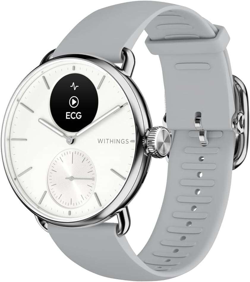 Withings ScanWatch 2 – Hybrid Smart Watch, Heart Rate Monitoring, Fitness Tracker, Cycle Tracker, Sleep Monitoring, GPS Tracker, 30-Day Battery Life, Android & Apple Compatible, HSA/FSA