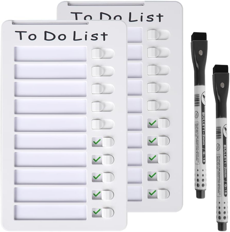 2pcs Magnetic Dry Erase Chore Charts for Kids Multiple Kids to Do List Checklist Board for ADHD, Daily Routine, Morning Routine (to Do List) 2pcs Magnetic Dry Erase Chore Charts for Kids Multiple Kids to Do List Checklist Board for ADHD, Daily Routine, Morning Routine (to Do List)