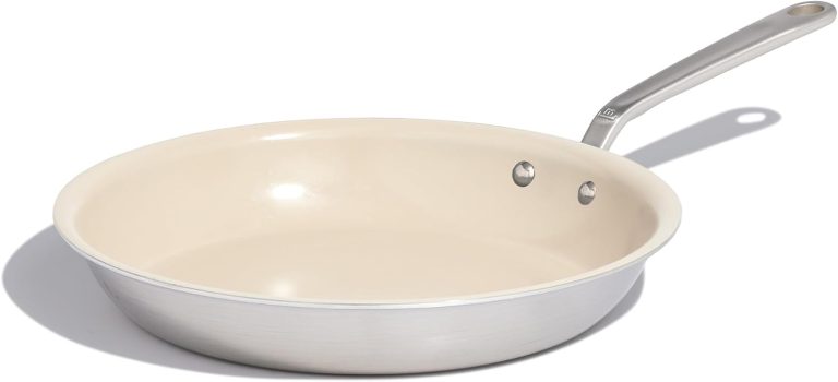 Made In Cookware – 12″ Nonstick Ceramic Frying Pan – 5 Ply Stainless Clad – Professional Cookware – Crafted in USA – Induction Compatible