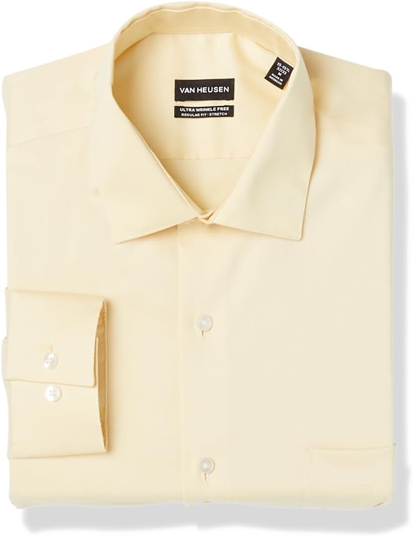 Van Heusen Men’s Dress Shirt Regular Fit Ultra Wrinkle Free Flex Collar Stretch Solid Van Heusen Men’s Dress Shirt Regular Fit Ultra Wrinkle Free Flex Collar Stretch Solid