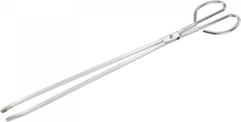 uxcell Scissors Tong, 60cm Stainless Steel Fireplace Firewood Picker Barbecue Charcoal Pick Up Tool