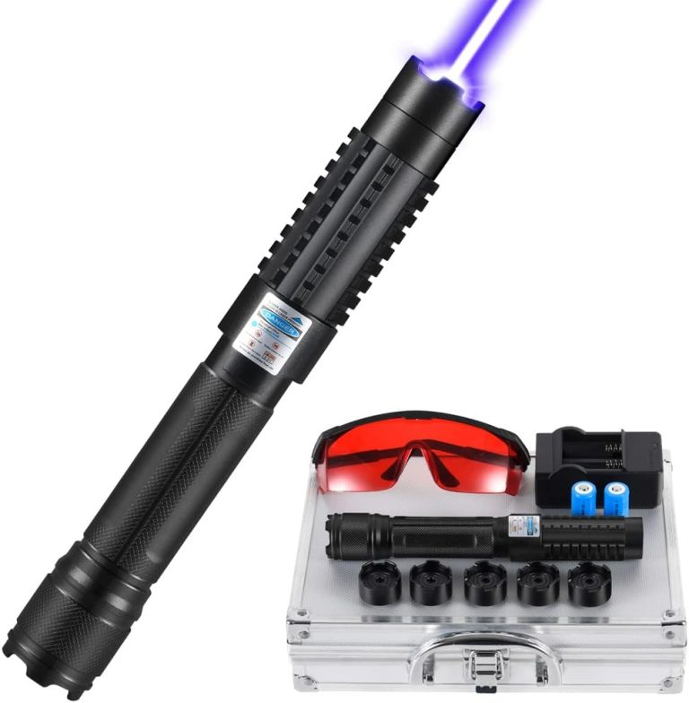 Pro Outdoor Lighting Equipment Powerful Long Distance Visible Blue Light with Adjustable Focus and Multi Patterns for Camping,Hiking,Hunting,Fishing