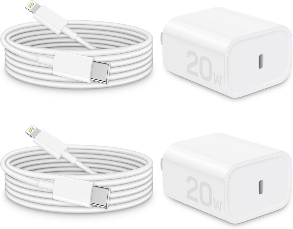 Phone Charger Fast Charging, 【MFi Certified】 2-Pack 20W USB C Fast Charger with 6FT Fast Charging Cable for IP 14/13/12/11/Xs/8, i Pad and More