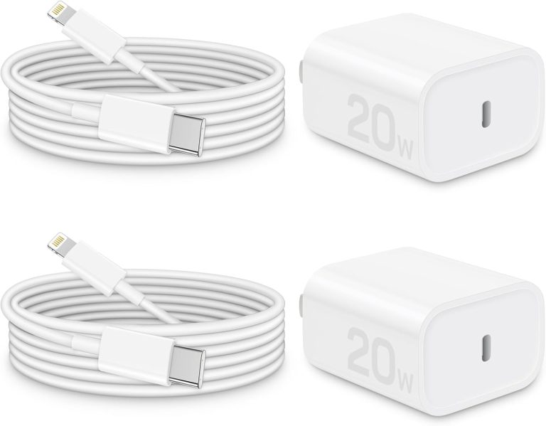 Phone Charger Fast Charging, 【MFi Certified】 2-Pack 20W USB C Fast Charger with 6FT Fast Charging Cable for IP 14/13/12/11/Xs/8, i Pad and More