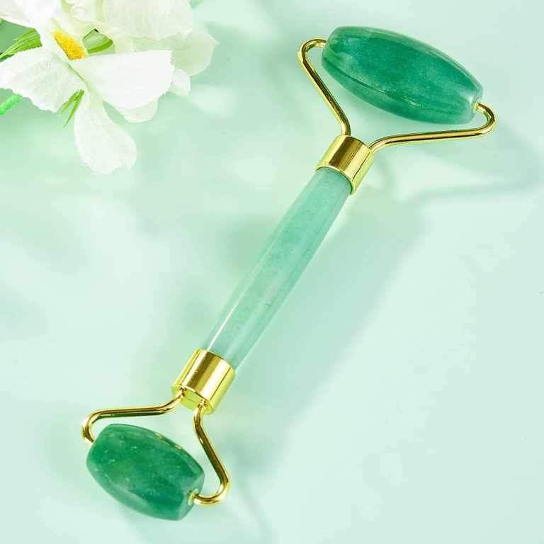 Jade Roller, Natural Jade Facial Massager Anti-aging Tool Face Skin Care Tool to Reduce Wrinkle and Eye Puffiness