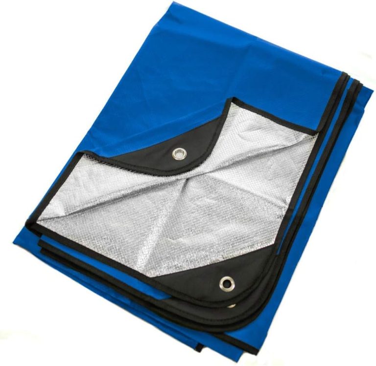 Arcturus Heavy Duty Survival Blanket – Insulated Thermal Reflective Tarp – 60″ x 82″. All-Weather, Reusable Emergency Blanket for Car or Camping (Blue)