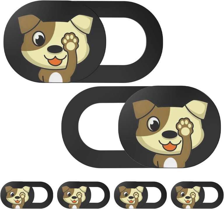 Laptop Camera Cover Slide Cute-6PCS,Webcam Cover Slide for MacBook Pro, iMac, iPad Pro, iPhone, iPad, Laptop and More Device,Cute Pattern Web Cam Privacy Cover to Protect Your Privacy (Dog)