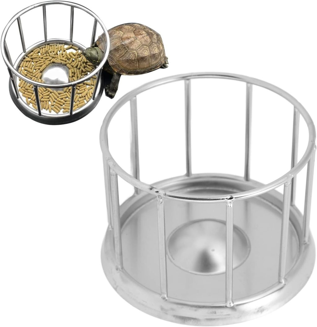 Reptile Stainless Steel Food Dish,Evenly Scatter Column Design Tortoise Feeding Basin,Round Railing Shape Tortoise Dish Water Tray,Pet Supplies for Home, Pet Store, Reptile Stainless Steel Food Dish,Evenly Scatter Column Design Tortoise Feeding Basin,Round Railing Shape Tortoise Dish Water Tray,Pet Supplies for Home, Pet Store,