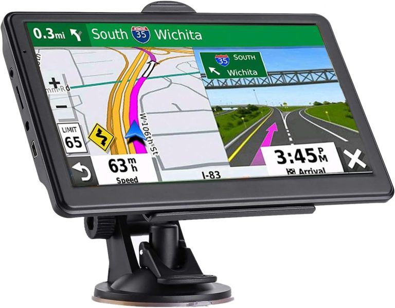 GPS Navigator for Car, Latest 2025 Map 7 inch Touch Screen Car GPS 256-16GB, Voice Turn Direction Guidance, Support Speed and Red Light Warning, Pre-Installed North America Lifetime map Free Update