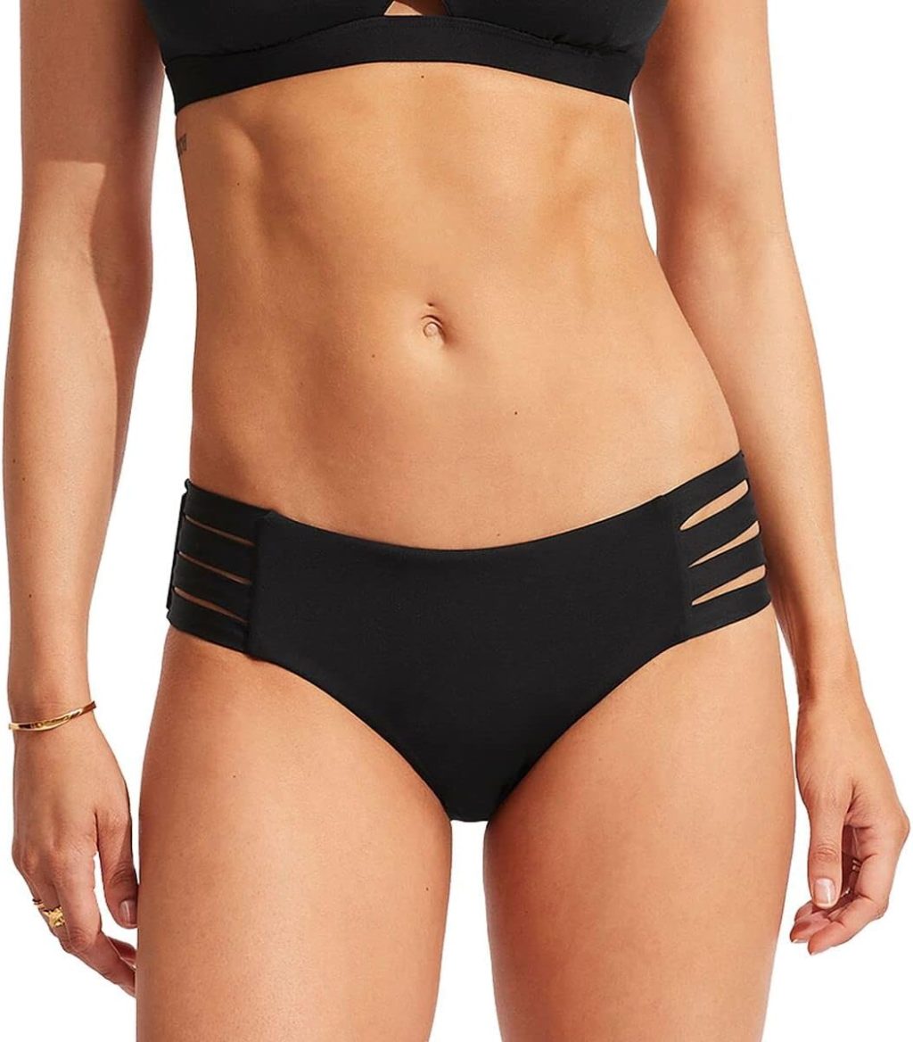 Seafolly Women’s Multi Strap Hipster Full Coverage Bikini Bottom Swimsuit Seafolly Women’s Multi Strap Hipster Full Coverage Bikini Bottom Swimsuit