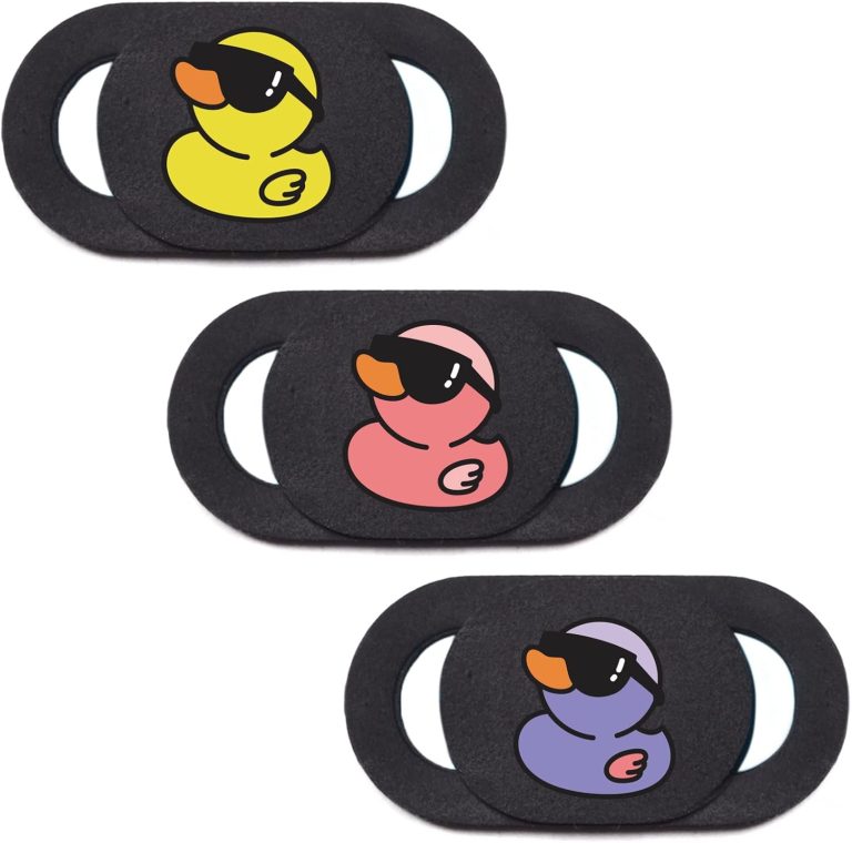 Laptop Camera Cover Slide Webcam Cover for Privacy Fits for Mini PC, PC, Surface, Tablet, Desktop Computer, Smart phone – 3 Packs, Cool Duck