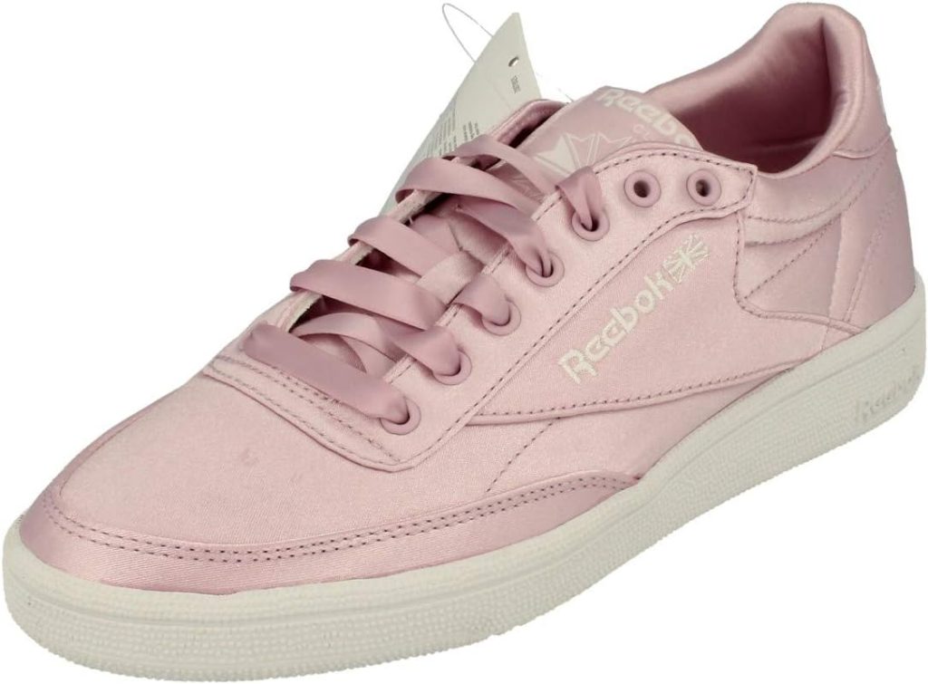 Reebok Classic Club C 85 Satin Womens Trainers Sneakers (UK 6.5 US 9 EU 40, Shell Purple White CN0564)