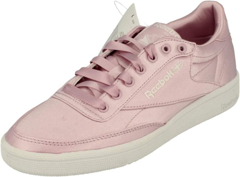 Reebok Classic Club C 85 Satin Womens Trainers Sneakers (UK 6.5 US 9 EU 40, Shell Purple White CN0564)