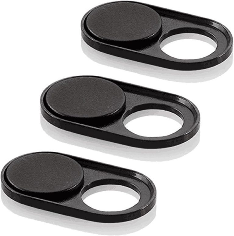 Webcam Cover Slide, Magnetic Ultra-Thin Metal Camera Cover for MacBook Pro, iMac, Laptop, PC, iPad, iPhone, Smartphone, MacBook Accessories Protect Your Visual Privacy (Black-3 Pack)