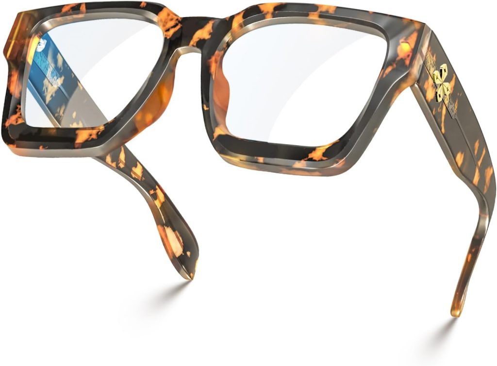VISOONE Blue Light Blocking Glasses Rectangle Chic Preppy Look MultiColor Frame for Women Men RIVER VISOONE Blue Light Blocking Glasses Rectangle Chic Preppy Look MultiColor Frame for Women Men RIVER