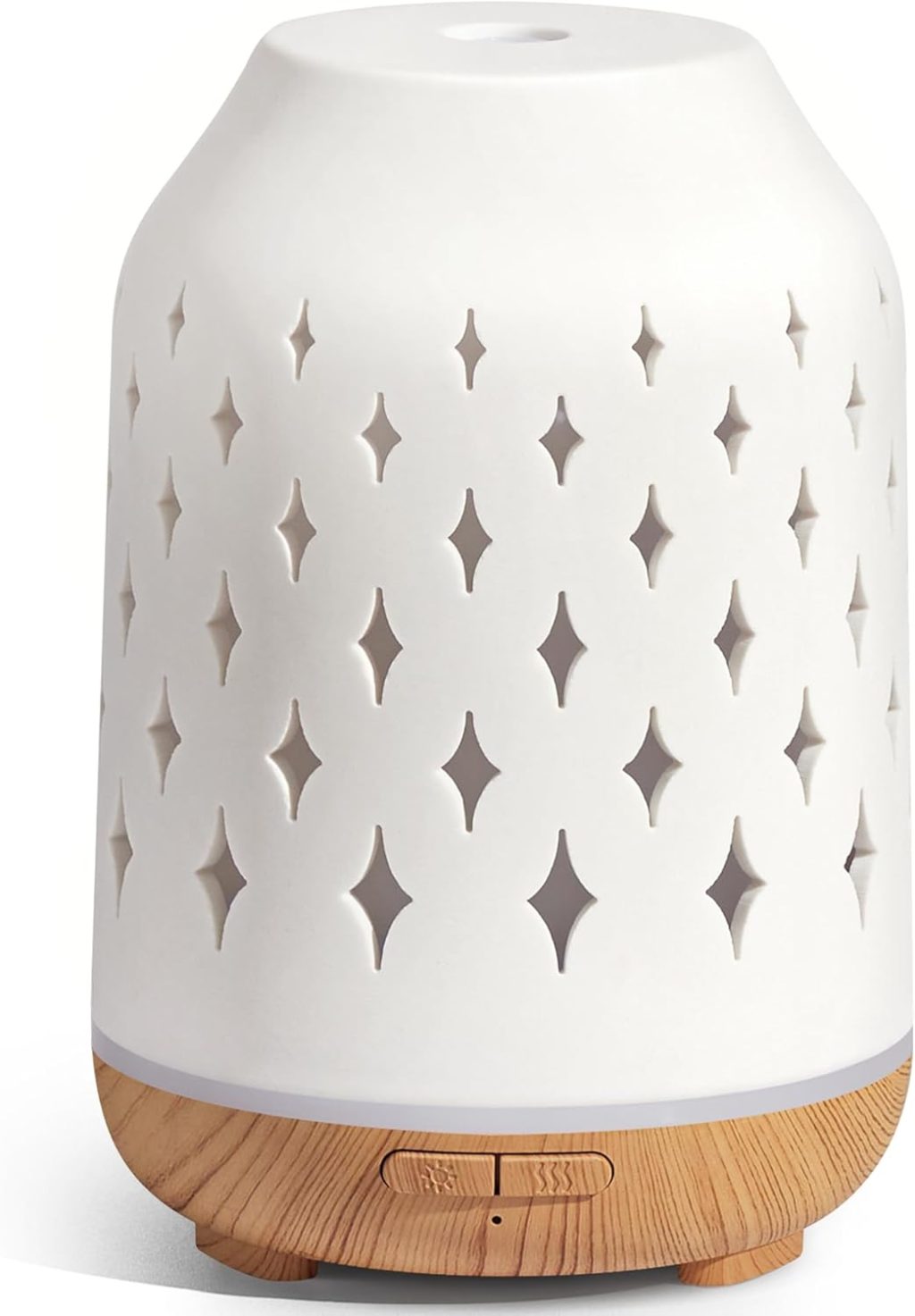 InnoGear Aromatherapy Diffuser, 150ml Ceramic Diffuser Ultrasonic Humidifier Cool Mist Essential Oil Diffusers for Home Air Diffuser with 2 Mist Modes Waterless Auto Off, White InnoGear Aromatherapy Diffuser, 150ml Ceramic Diffuser Ultrasonic Humidifier Cool Mist Essential Oil Diffusers for Home Air Diffuser with 2 Mist Modes Waterless Auto Off, White