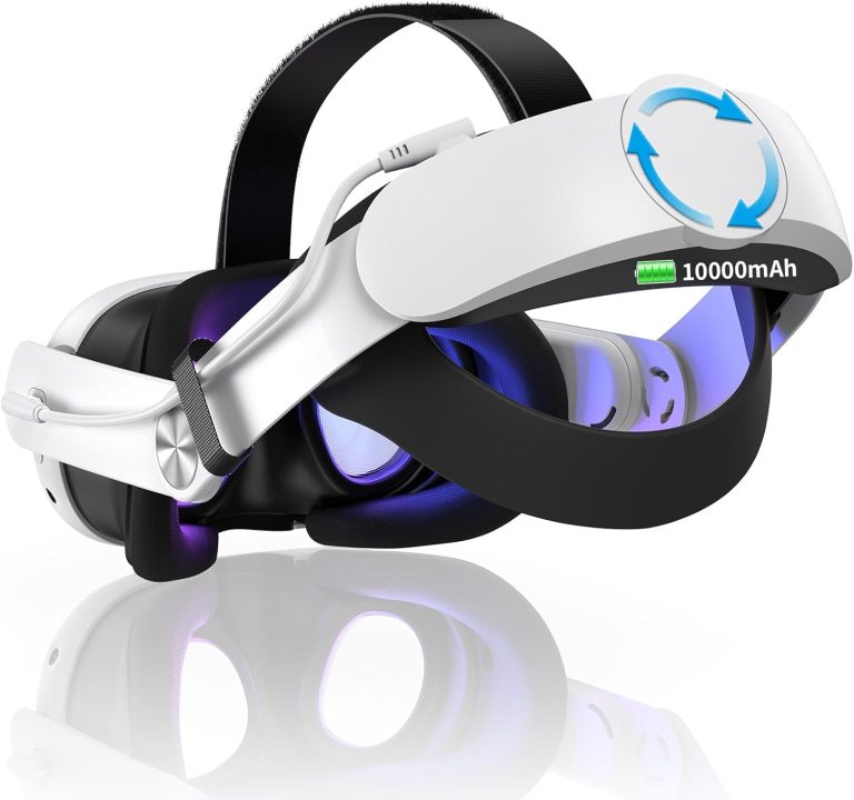 Younik Battery Head Strap for Quest 3, 10000mAh Rechargeable Battery, Adjustable Head Strap for Quest 3 Comfy Head Cushion to Reduce Head Pressure, Fast Charging Quest 3 Head Strap for Adults Kids