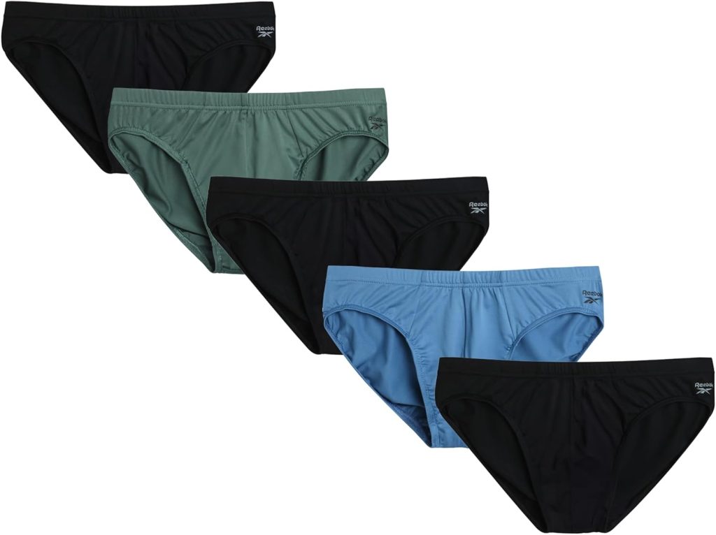Reebok Men’s Low Rise Briefs – 5 Pack Silky Touch Performance Underwear Briefs for Men, Tagless for Your Comfort (Size: S-XL) Reebok Men’s Low Rise Briefs – 5 Pack Silky Touch Performance Underwear Briefs for Men, Tagless for Your Comfort (Size: S-XL)