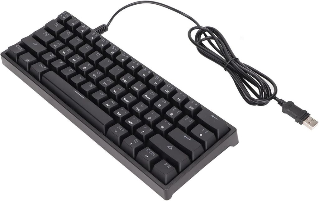 Wired Mechanical Gaming Keyboard, 61 Keys Blue Switch Mechanical Keyboard with RGB Backlit 60% Compact Keyboard, for Computer and Laptop, Wired Mechanical Gaming Keyboard, 61 Keys Blue Switch Mechanical Keyboard with RGB Backlit 60% Compact Keyboard, for Computer and Laptop,