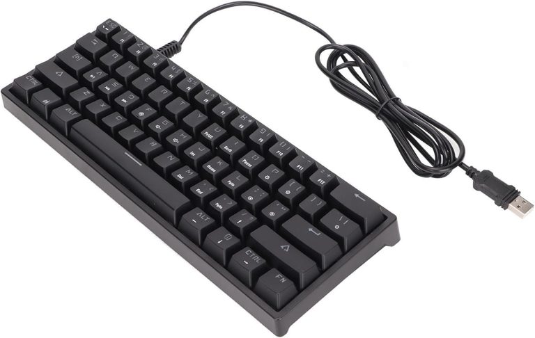Wired Mechanical Gaming Keyboard, 61 Keys Blue Switch Mechanical Keyboard with RGB Backlit 60% Compact Keyboard, for Computer and Laptop,