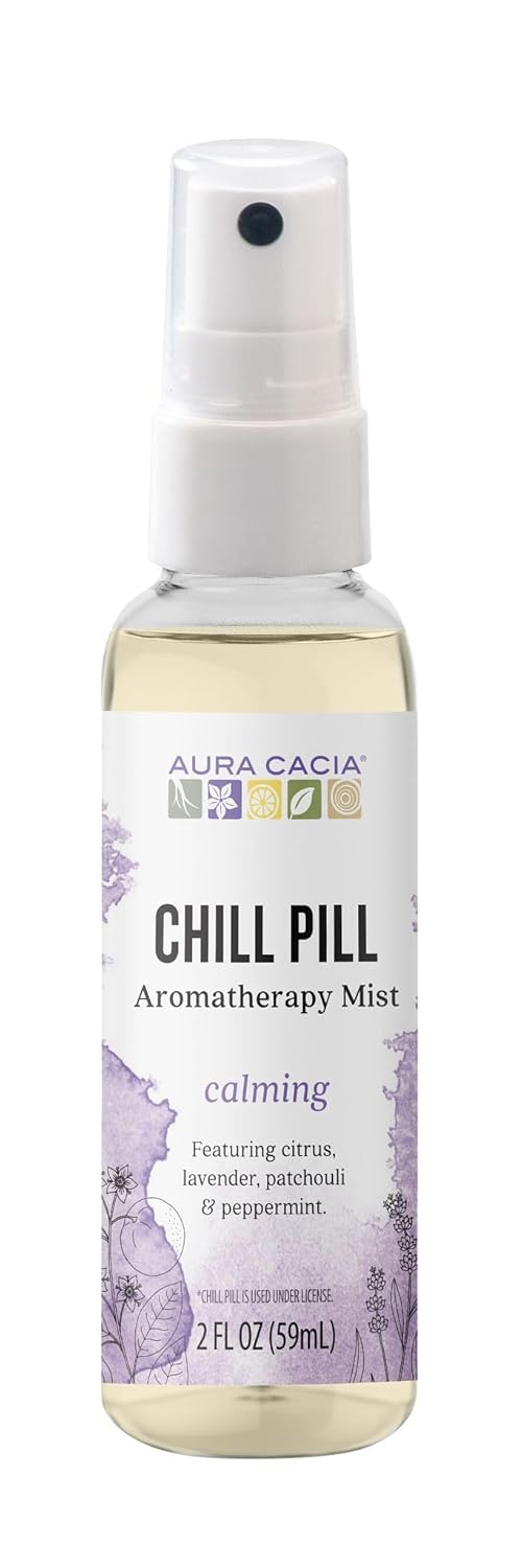 Aura Cacia – Chill Pill Essential Oil Mist | Pure Essential Oils | 2 fl. oz.