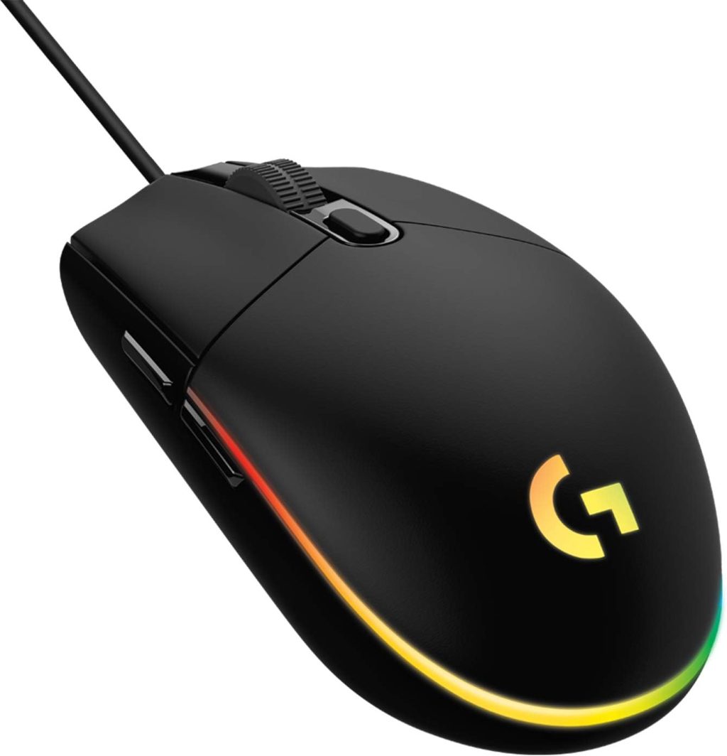 Logitech G203 Wired Gaming Mouse, 8,000 DPI, Rainbow Optical Effect LIGHTSYNC RGB, 6 Programmable Buttons, On-Board Memory, Screen Mapping, PC/Mac Computer and Laptop Compatible – Black Logitech G203 Wired Gaming Mouse, 8,000 DPI, Rainbow Optical Effect LIGHTSYNC RGB, 6 Programmable Buttons, On-Board Memory, Screen Mapping, PC/Mac Computer and Laptop Compatible – Black