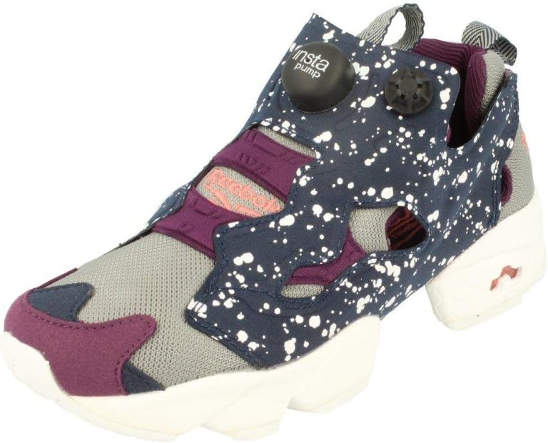 Reebok Instapump Fury SP Mens Running Trainers Sneakers (3 UK, Blue, Purple, White, Grey V66116)