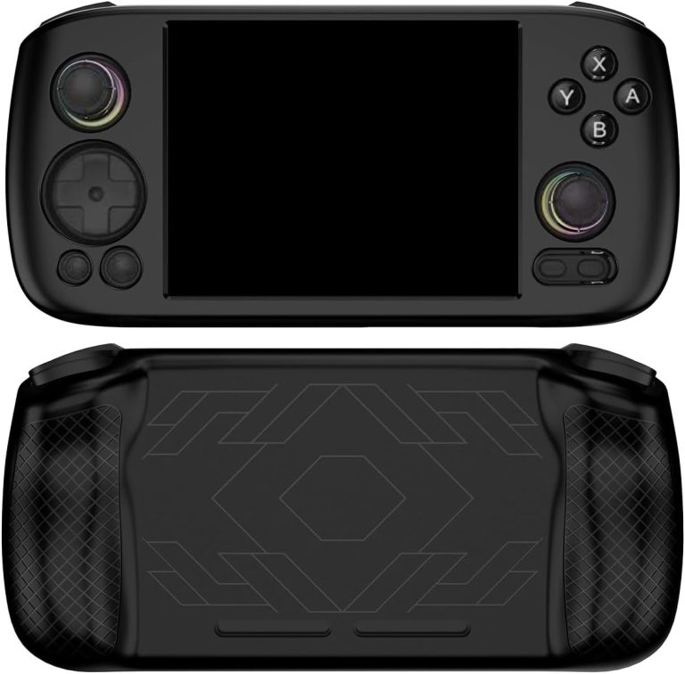 Silicone Protective Case for RG406H, Soft Skin Cover Sleeve Protector for RG 406H Retro Handheld Game Console Anti-Drop Shockproof Shell Case Accessories (Black)