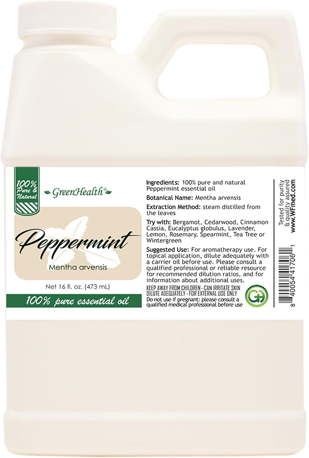 16 fl oz – Peppermint Essential Oil 100% Pure, Uncut, 16 fl oz – GreenHealth 16 fl oz – Peppermint Essential Oil 100% Pure, Uncut, 16 fl oz – GreenHealth