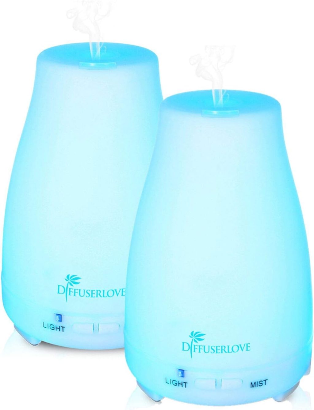 Diffuserlove 2 Pack 200ml Essential Oil Diffuser Ultrasonic Aromatherapy Diffuser Cool Mist Humidifiers with 7 Color LED Lights & Waterless Auto Shut-Off for Home Office Kitchen Bedroom Diffuserlove 2 Pack 200ml Essential Oil Diffuser Ultrasonic Aromatherapy Diffuser Cool Mist Humidifiers with 7 Color LED Lights & Waterless Auto Shut-Off for Home Office Kitchen Bedroom