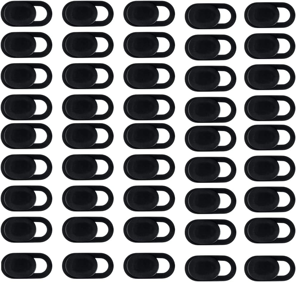 50Pcs Computer Camera Cover Slider, Webcam Cover Blocker Slider Slim 0.027 inch for MacBook Pro/iMac/Laptop/PC/iPad Pro (Black) 50Pcs Computer Camera Cover Slider, Webcam Cover Blocker Slider Slim 0.027 inch for MacBook Pro/iMac/Laptop/PC/iPad Pro (Black)