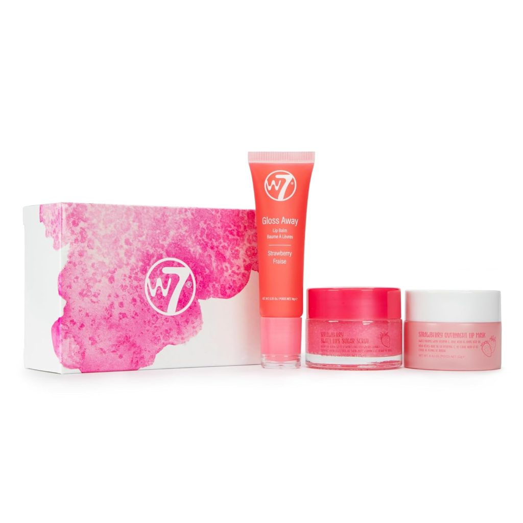 W7 Sweet Dreams Lip Care Trio – 3 Piece Gift Set – Overnight Lip Mask, Lip Balm & Lip Scrub – Strawberry W7 Sweet Dreams Lip Care Trio – 3 Piece Gift Set – Overnight Lip Mask, Lip Balm & Lip Scrub – Strawberry