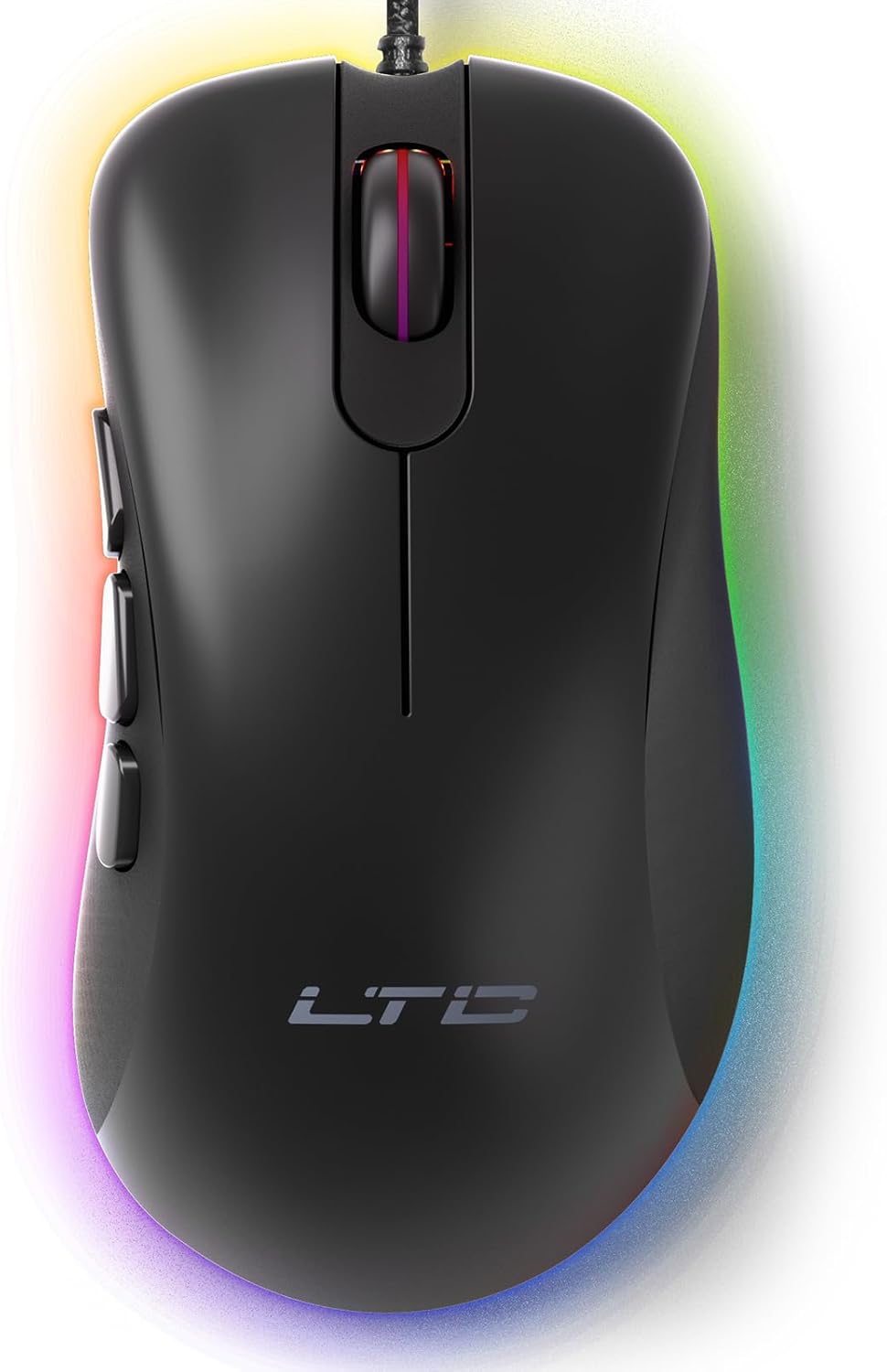 LTC GM-031 Wired Gaming Mouse, 7200 DPI Adjustable, 6 Programmable Macro Buttons, 4 RGB Backlit Mode, Ergonomic Shape, Software Support for Customization, Black LTC GM-031 Wired Gaming Mouse, 7200 DPI Adjustable, 6 Programmable Macro Buttons, 4 RGB Backlit Mode, Ergonomic Shape, Software Support for Customization, Black