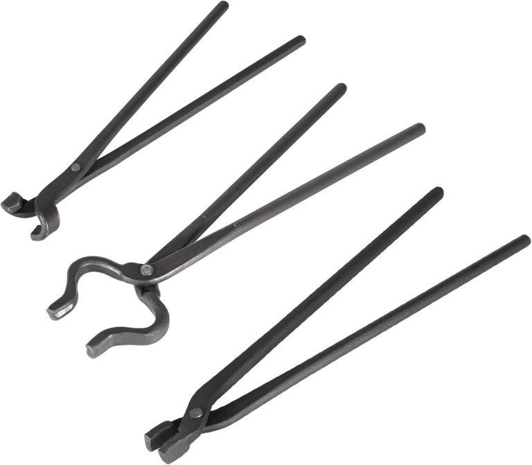 Knife Making Tongs Set Bladesmith Blacksmith Forge Tong Tools Set Vise Tools (3 Pcs)