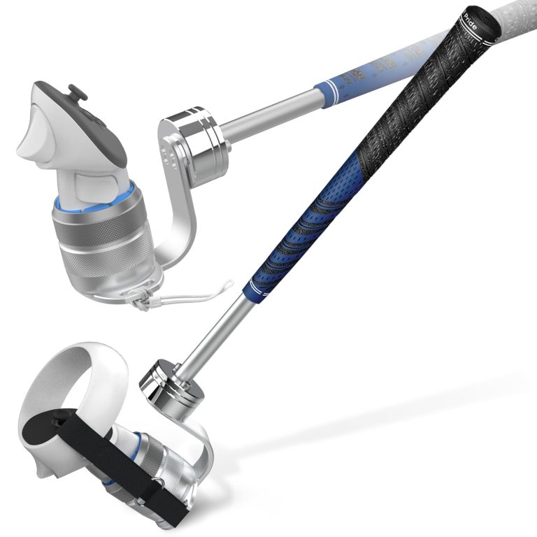 Weighted Golf Club Attachment for Meta Quest 3 & Quest 3S – 90 DEGREE Aluminum Golf Club Adapter Handle Compatible with Quest 3/3S/2 and Quest Pro, Realistic Grip VR Golf Handle Accessory (Right)Y13S