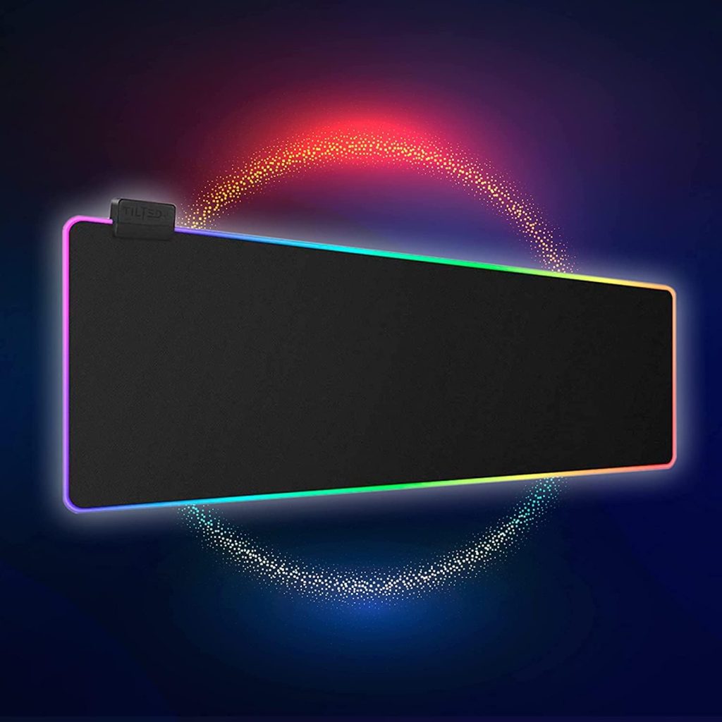Tilted Nation RGB Mouse Pad for Gaming – Large LED Mousepad Gaming Desk Mat with 8 Adjustable Light Modes – Gaming Pad for Mouse and Keyboard – Non Slip Rubber Base, Easy to Clean Water Proof Surface Tilted Nation RGB Mouse Pad for Gaming – Large LED Mousepad Gaming Desk Mat with 8 Adjustable Light Modes – Gaming Pad for Mouse and Keyboard – Non Slip Rubber Base, Easy to Clean Water Proof Surface