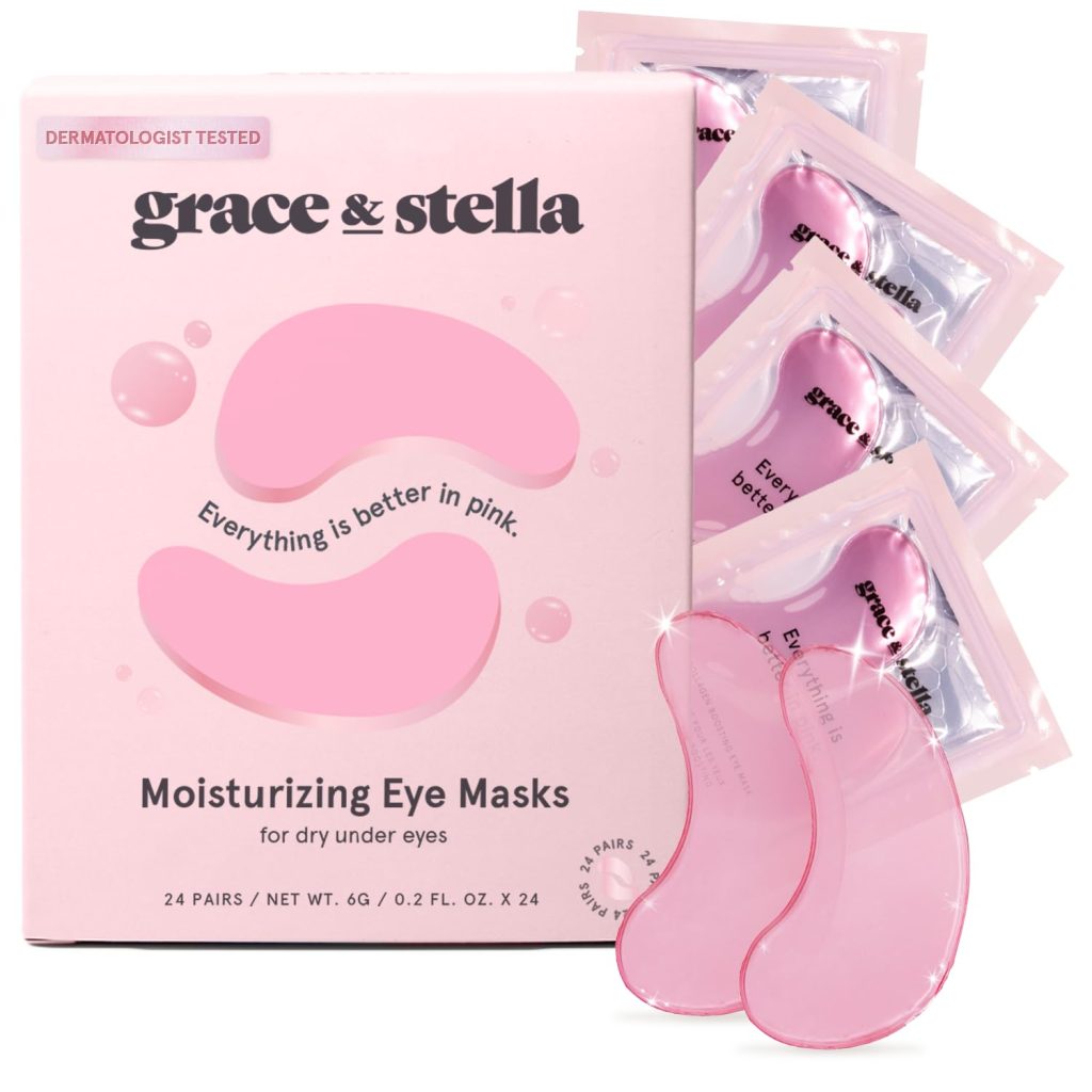 grace & stella Award Winning Under Eye Mask – Christmas Gifts for Women, Christmas Gifts for Mom – Reduce Dark Circles, Puffy Eyes, Undereye Bags, Wrinkles – Under Eye Patches – Vegan (24 Pairs, Pink) grace & stella Award Winning Under Eye Mask – Christmas Gifts for Women, Christmas Gifts for Mom – Reduce Dark Circles, Puffy Eyes, Undereye Bags, Wrinkles – Under Eye Patches – Vegan (24 Pairs, Pink)
