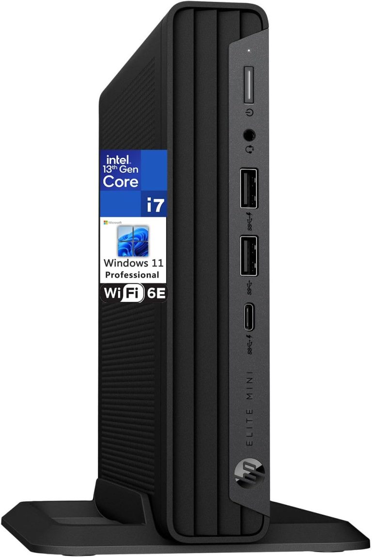 HP Elite Mini 800 G9 PC Business Desktop Computer, 13th Gen Intel 16-Core i7-13700, 64GB DDR5 RAM, 4TB PCIe SSD, WiFi 6E, Bluetooth, Type-C, Keyboard and Mouse, Windows 11 Pro, AZ-XUT Cable