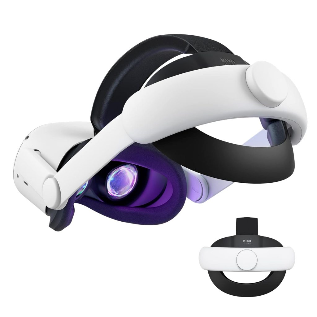 KIWI design Comfort Head Strap Accessories Compatible with Oculus/Meta Quest 2, Elite Strap Replacement for Enhanced Support of VR Headset KIWI design Comfort Head Strap Accessories Compatible with Oculus/Meta Quest 2, Elite Strap Replacement for Enhanced Support of VR Headset