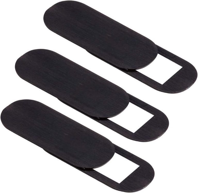 Razor Webcam Cover 3 Pack | Ultra-Thin Sliding Camera Blocker | 0.95” x 0.4” by 0.8mm Thin | Camera Blocker for Computers, Tablets, Echos, Chromebook & More | Make Security a Priority | Black