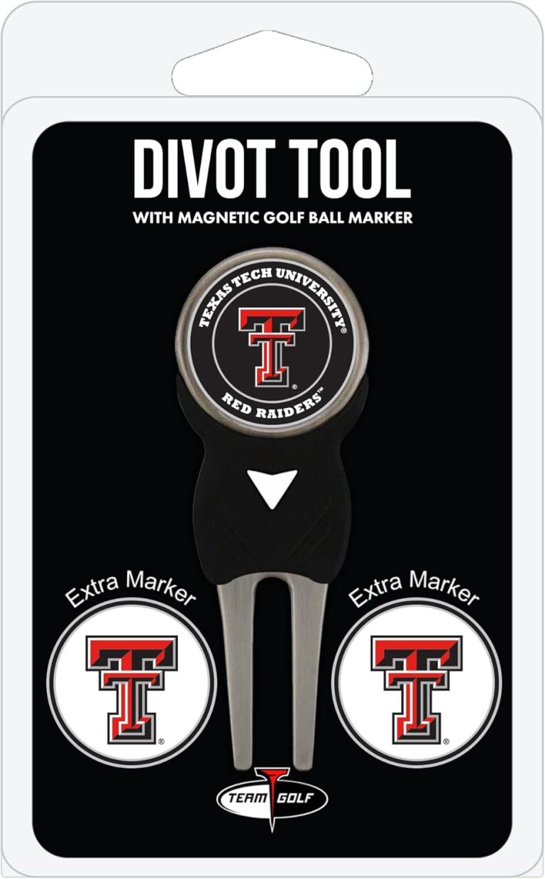 Team Golf NCAA Divot Tool with 3 Golf Ball Markers Pack, Markers are Removable Magnetic Double-Sided Enamel