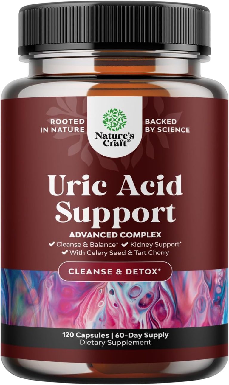 Herbal Uric Acid Cleanse and Detox – Essential Daily Kidney Cleanse and Uric Acid Support for Adults – Joint Support Supplement and Detox Cleanse with Tart Cherry Extract Capsules for Men and Women