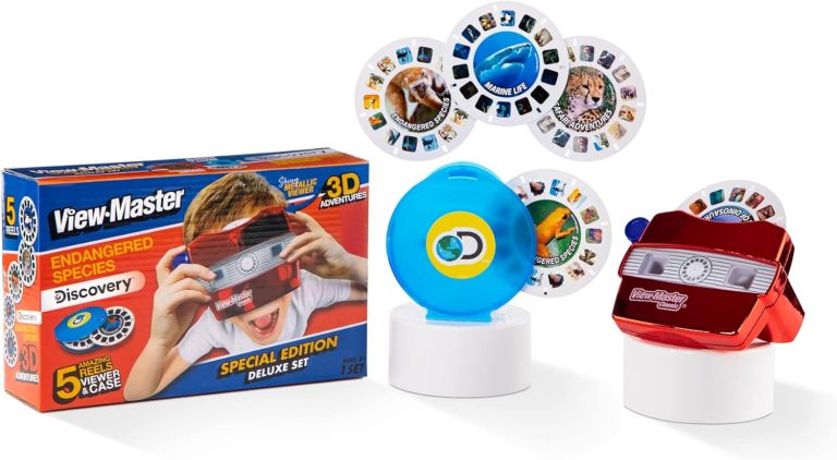 View Master Classic with Discovery Kids Reels – Metallic Viewfinder with 5 Reels Included – STEM, Retro, Nature Learning Toy for Kids and Adults, Toddlers, Ages 3+